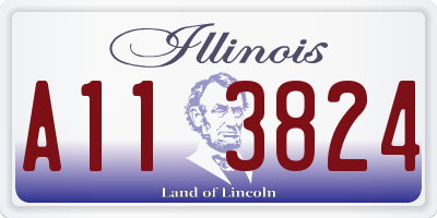 IL license plate A113824
