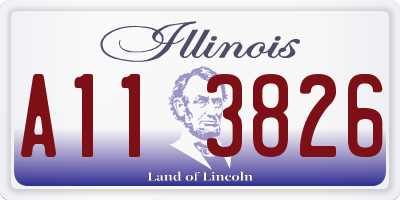IL license plate A113826