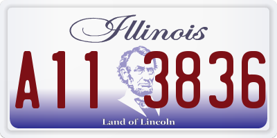 IL license plate A113836