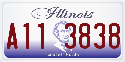 IL license plate A113838
