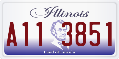 IL license plate A113851