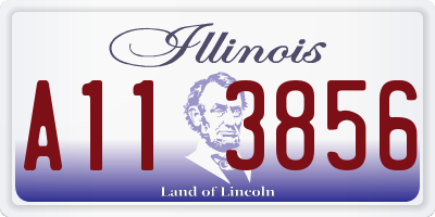IL license plate A113856