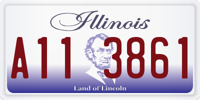 IL license plate A113861