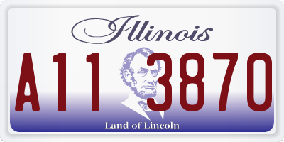 IL license plate A113870