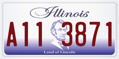 IL license plate A113871