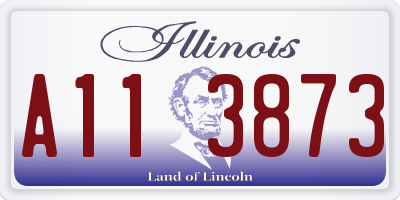 IL license plate A113873