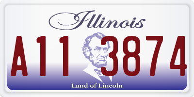 IL license plate A113874