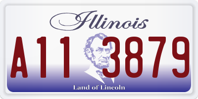 IL license plate A113879