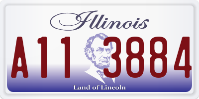 IL license plate A113884