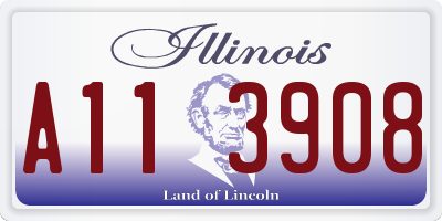 IL license plate A113908