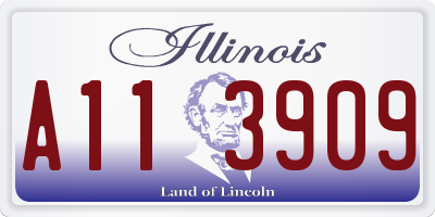 IL license plate A113909