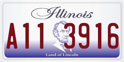 IL license plate A113916