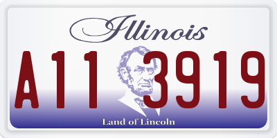 IL license plate A113919