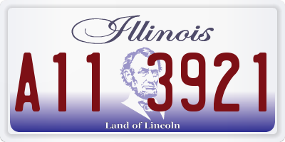 IL license plate A113921