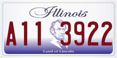 IL license plate A113922