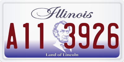 IL license plate A113926