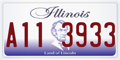 IL license plate A113933