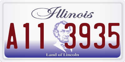 IL license plate A113935