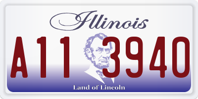 IL license plate A113940