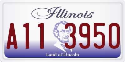 IL license plate A113950