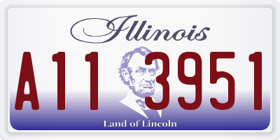 IL license plate A113951