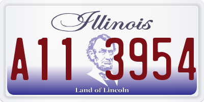 IL license plate A113954