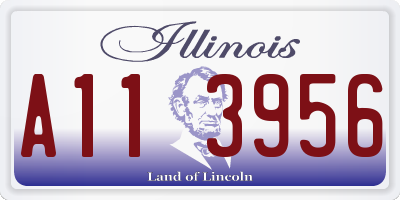 IL license plate A113956
