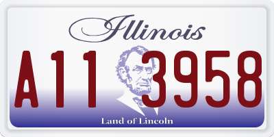 IL license plate A113958