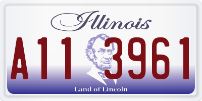 IL license plate A113961