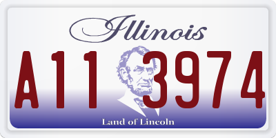 IL license plate A113974
