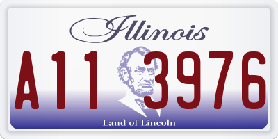 IL license plate A113976