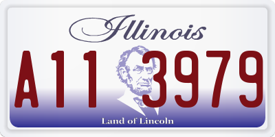 IL license plate A113979