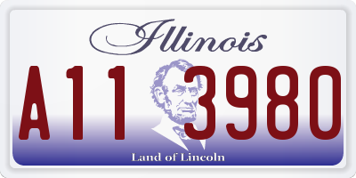 IL license plate A113980