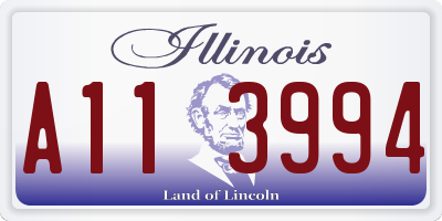 IL license plate A113994