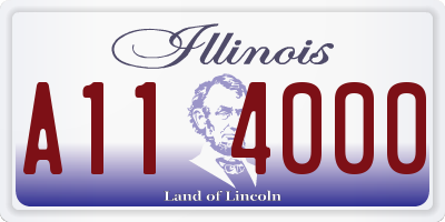 IL license plate A114000