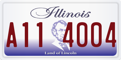 IL license plate A114004