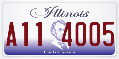 IL license plate A114005