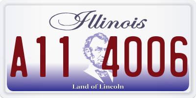 IL license plate A114006