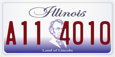 IL license plate A114010