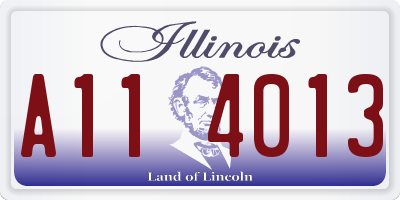 IL license plate A114013