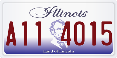 IL license plate A114015