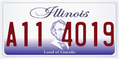 IL license plate A114019