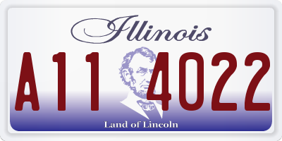 IL license plate A114022