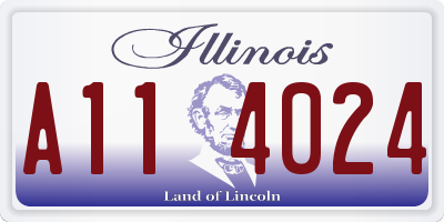 IL license plate A114024