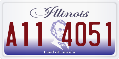 IL license plate A114051