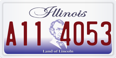 IL license plate A114053