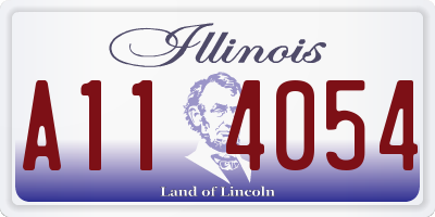 IL license plate A114054