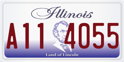 IL license plate A114055