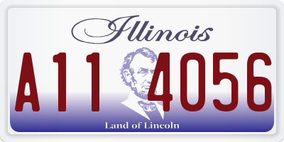 IL license plate A114056