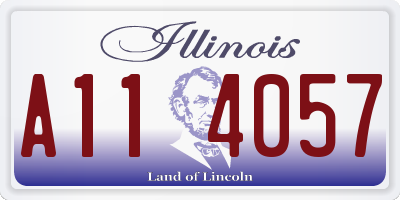 IL license plate A114057